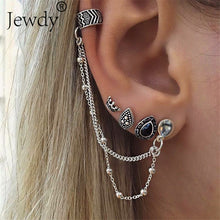 Load image into Gallery viewer, Boho Silver Crystal Earrings
