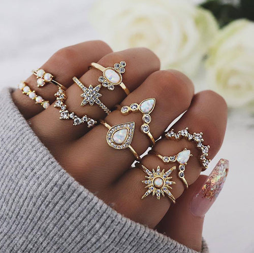 Gold Crystal Rings